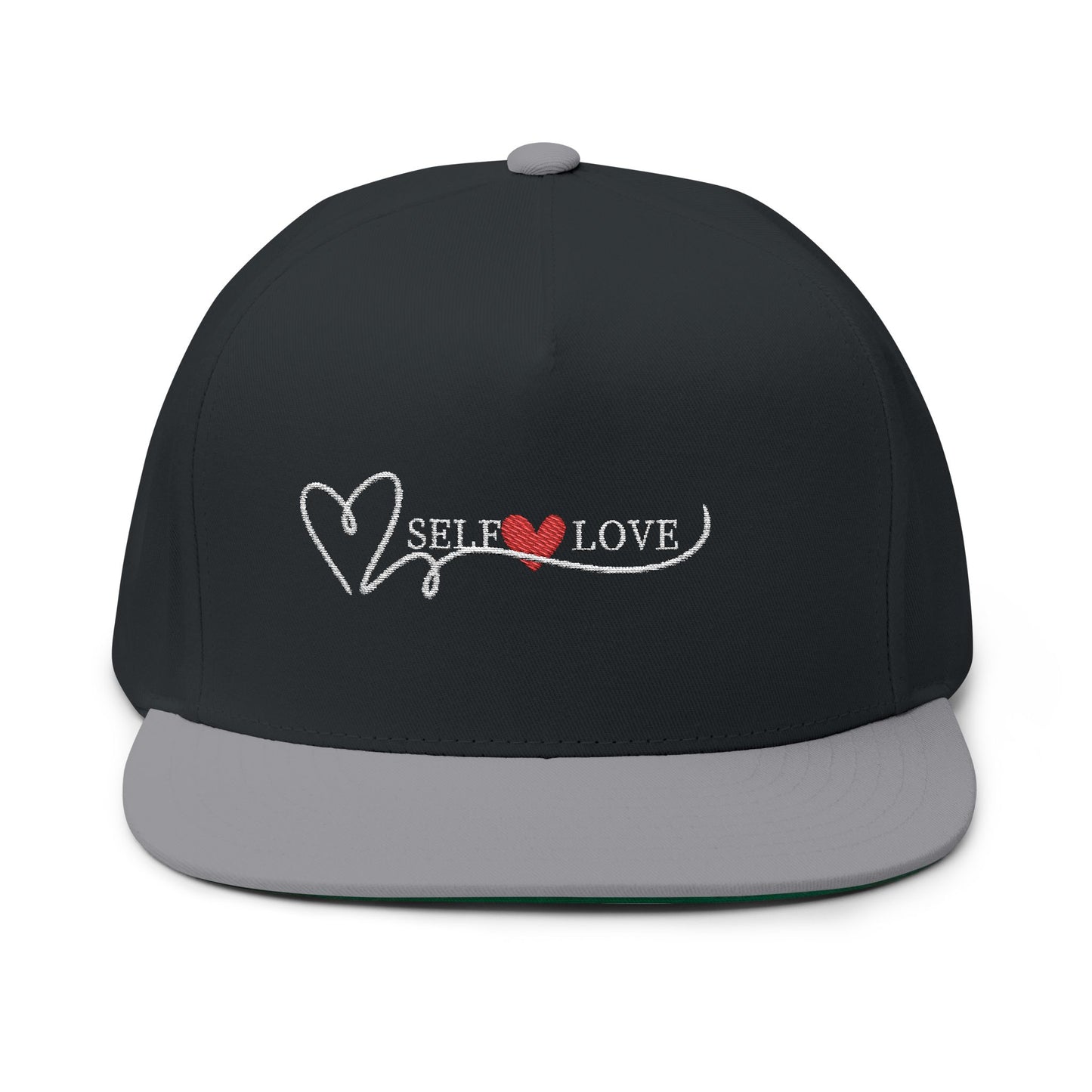 Self Love Embroidered Flat Bill Cap