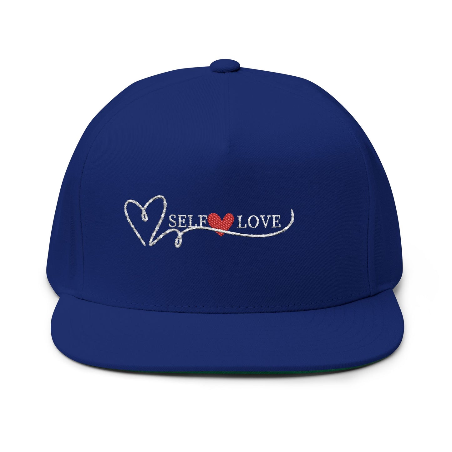 Self Love Embroidered Flat Bill Cap